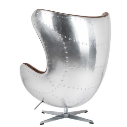 Fotel EGG AVIATOR PU brązowy King home - 3