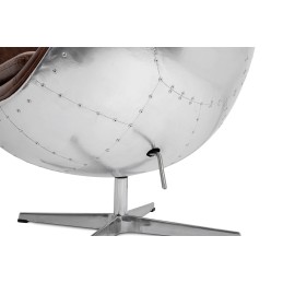Fotel EGG AVIATOR PU brązowy King home - 9