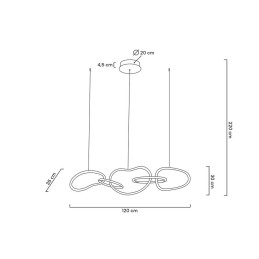 MOOSEE lampa wisząca JAZZ 5 złota