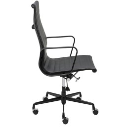 Fotel biurowy AERON PRESTIGE PLUS czarny - skóra naturalna, aluminium