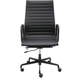 Fotel biurowy AERON PRESTIGE PLUS czarny - skóra naturalna, aluminium