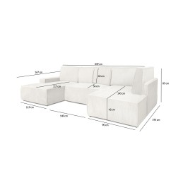 Narożnik PILLOW C2 140 z funkcją spania - II grupa tkanin