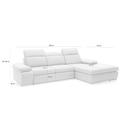 Narożnik NONA M z funkcją spania - I grupa tkanin