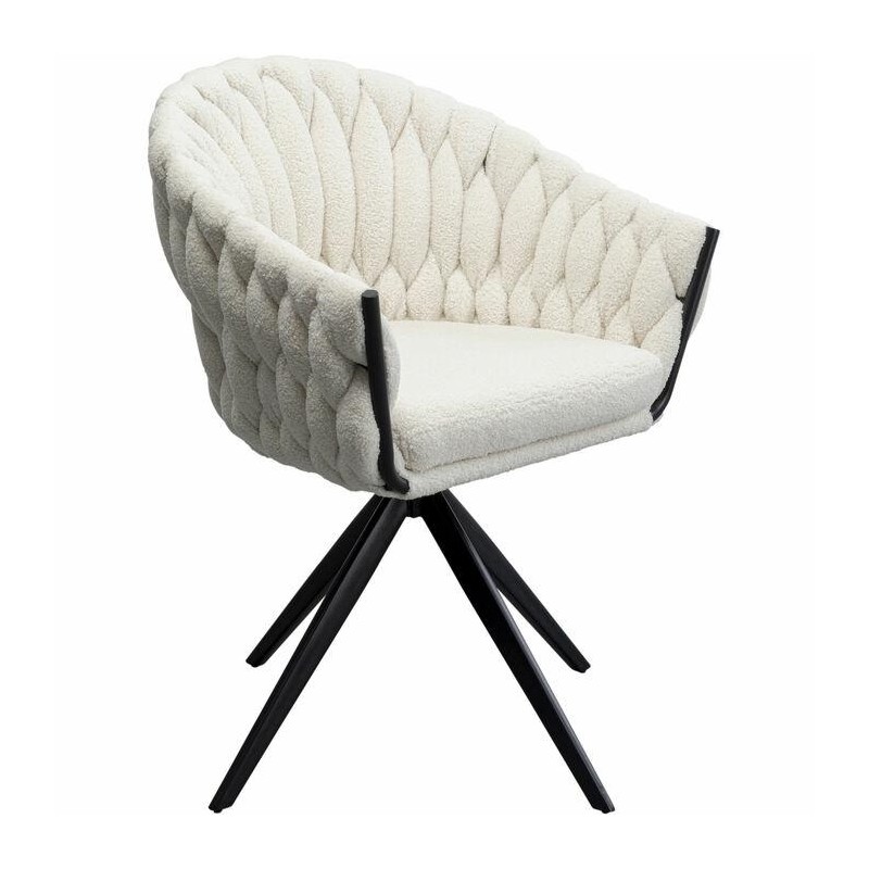 KARE krzesło obrotowe KNOT BOUCLE