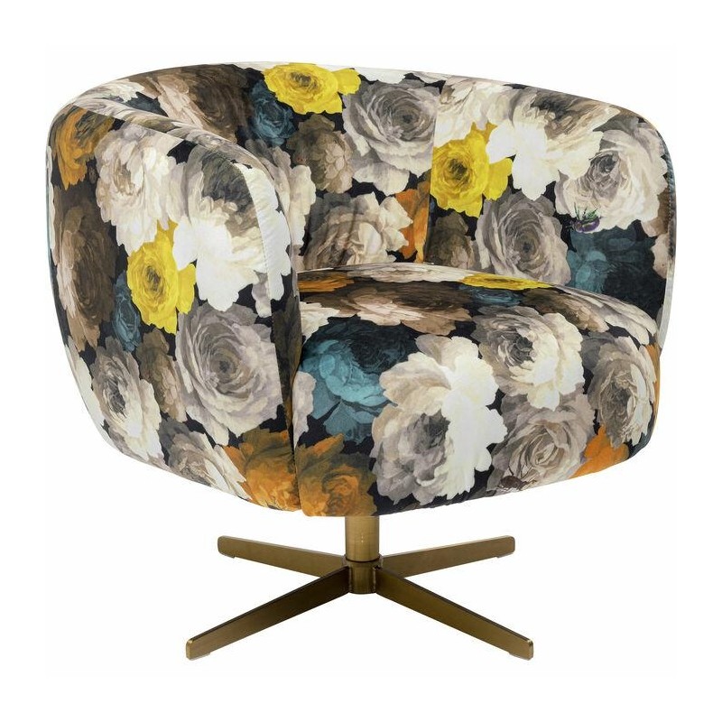 KARE fotel obrotowy PEONY FLOWER