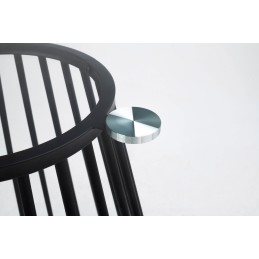 Stół GLAM GLASS 110 - szkło, czarna podstawa