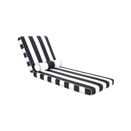 Materac ogrodowy AZURE z poduszką biało-czarny King home - 1