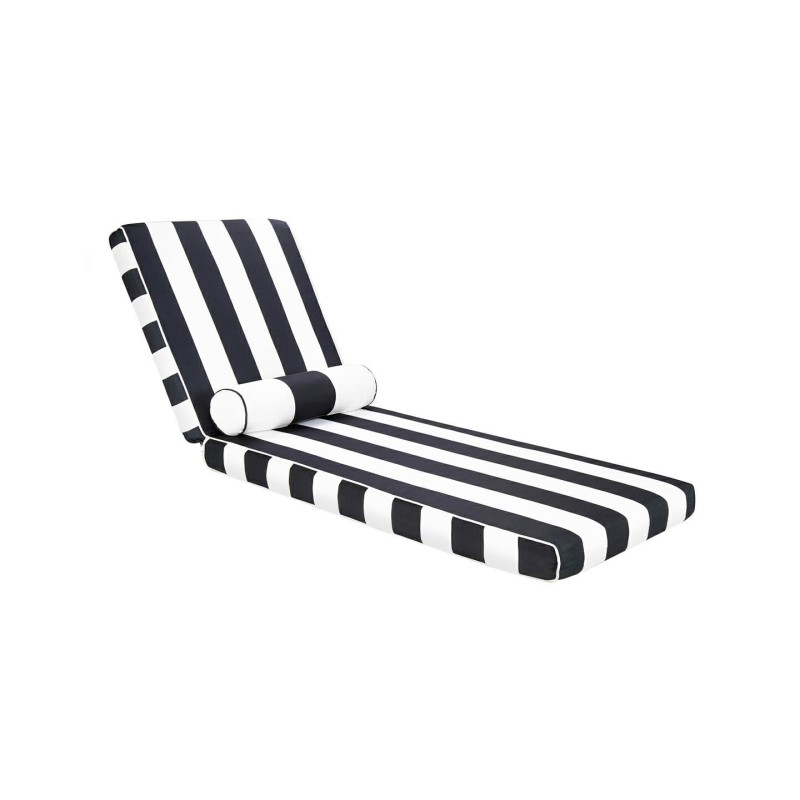 Materac ogrodowy AZURE z poduszką biało-czarny King home - 1