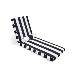 Materac ogrodowy AZURE z poduszką biało-czarny King home - 2