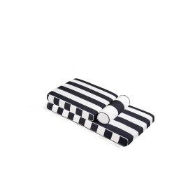 Materac ogrodowy AZURE z poduszką biało-czarny King home - 4