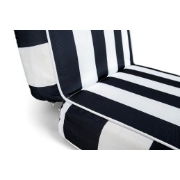 Materac ogrodowy AZURE z poduszką biało-czarny King home - 8