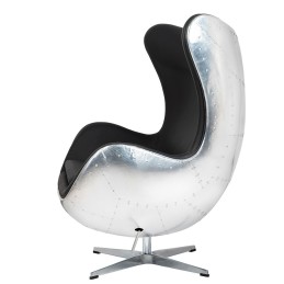 Fotel EGG AVIATOR PU czarny King home - 2