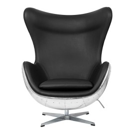 Fotel EGG AVIATOR PU czarny King home - 5