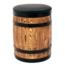 copy of Drewniane krzesło beczka z tapicerka z ekoskóry BONANZA WOOD - 2