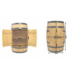 Stolik barowy beczka szafka na alkohol żółta Bonanza Wood BONANZA WOOD - 8