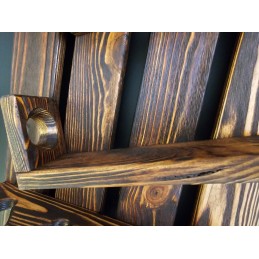 Półka na wino i kieliszki drewniana rustykalna ręcznie robiona Bonanza Wood BONANZA WOOD - 4