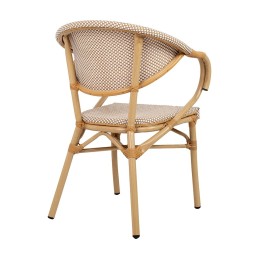 Krzesło CAFE BISTRO PARIS ARM             jasnobrązowe rattan King home - 3