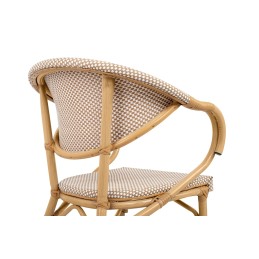 Krzesło CAFE BISTRO PARIS ARM             jasnobrązowe rattan King home - 5