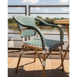 Krzesło CAFE MIRAMAR turkus / morski      rattan King home - 9