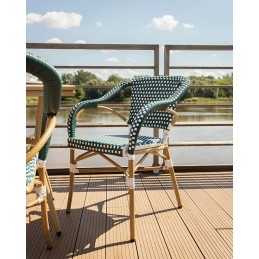 Krzesło CAFE MIRAMAR turkus / morski      rattan King home - 10