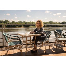 Krzesło CAFE MIRAMAR turkus / morski      rattan King home - 14