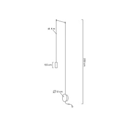 Lampa ścienna FLUSSO WALL czarna King home - 2