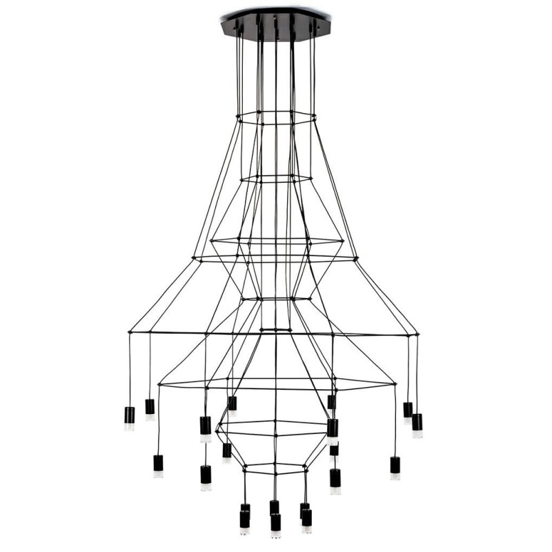 Lampa wisząca FLUSSO 20 czarna King home - 1