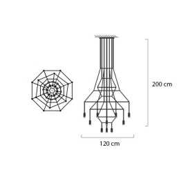 Lampa wisząca FLUSSO 20 czarna King home - 2