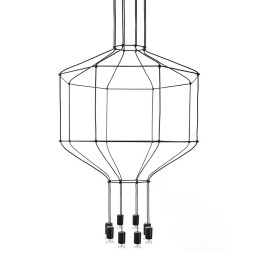 Lampa wisząca FLUSSO 8 czarna King home - 1