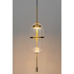 Lampa wisząca CHAPLIN 200 mosiądz - LED, szkło King home - 2