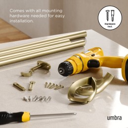 UMBRA karnisz LOOP 1 107 - 305 cm złoty Umbra - 7