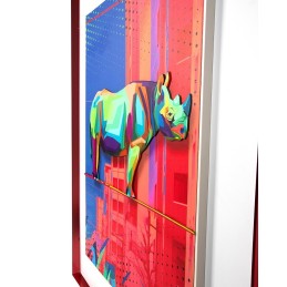 Obraz RHINO IN THE CITY 88x110 cm King home - 4