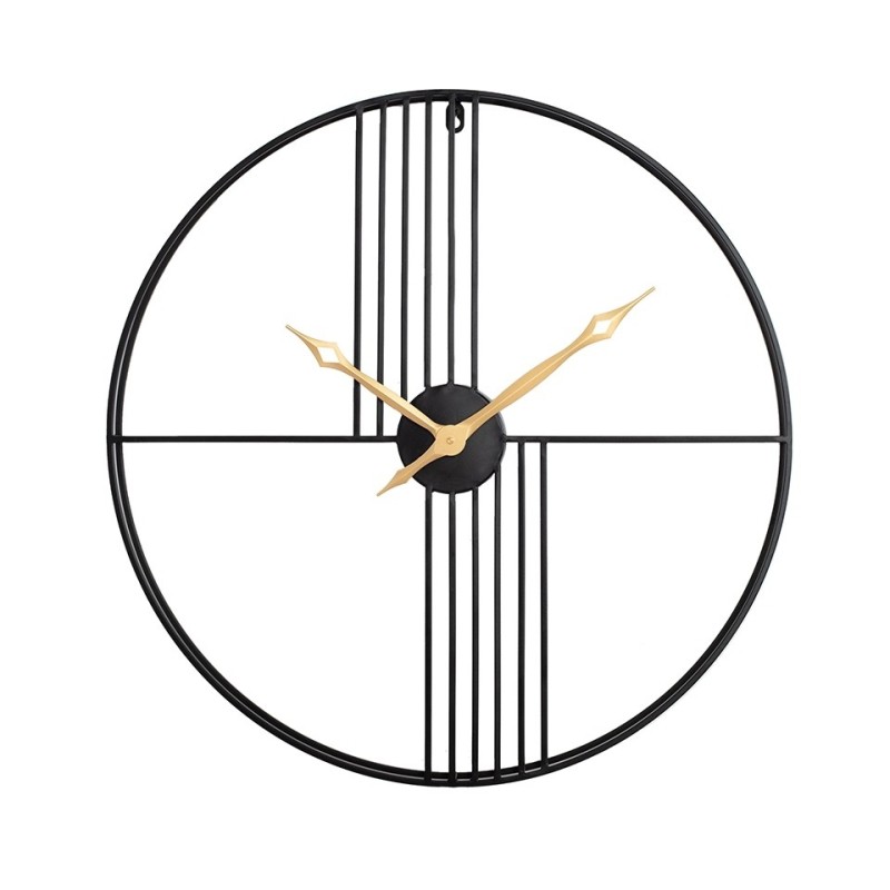 KARE zegar STRINGS 60 czarno-złoty Kare design - 1