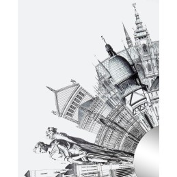 Obraz CRAZY WORLD 180x180 cm King home - 3