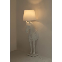 Lampa podłogowa KOŃ HORSE STAND M biała  - włókno szklane King home - 5