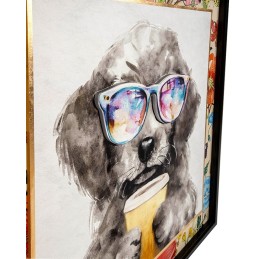 Obraz COFFEE DOG 100x100 cm King home - 3