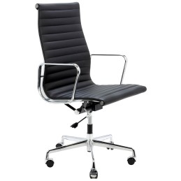 Fotel biurowy AERON PRESTIGE PLUS chrom  - skóra naturalna, aluminium King home - 5