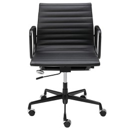 Fotel biurowy BODY PRESTIGE PLUS czarny  - skóra naturalna, aluminium King home - 10