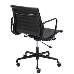 Fotel biurowy BODY PRESTIGE PLUS czarny  - skóra naturalna, aluminium King home - 11