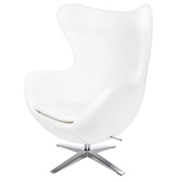 Fotel EGG SZEROKI PU biały King home - 1