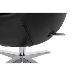 Fotel EGG SZEROKI PU czarny King home - 7