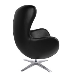 Fotel EGG SZEROKI PU czarny King home - 10
