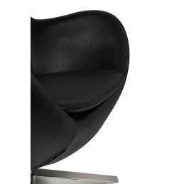 Fotel EGG SZEROKI PU czarny King home - 16