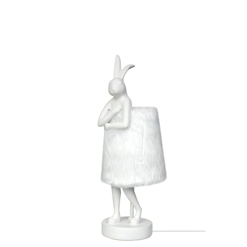 KARE lampa stołowa RABBIT FUR 50 cm       biała / srebrna Kare design - 1