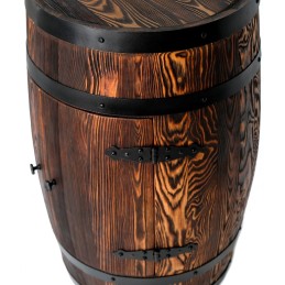 Barek beczka drewniana Bonanza Wood brązowa – widok z boku