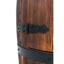 Barek beczka Bonanza Wood – metalowe zawiasy