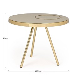 BIZZOTTO stolik kawowy KESAR beżowy /     złoty Bizzotto - 7