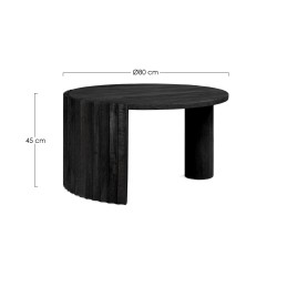 BIZZOTTO stolik kawowy ORISSA 80 czarny Bizzotto - 2