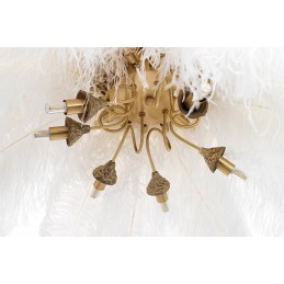 MOOSEE lampa wisząca TIFFANY 135 biała    mosiądz / naturalne pióra Moosee - 4