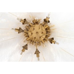 MOOSEE lampa wisząca TIFFANY 135 biała    mosiądz / naturalne pióra Moosee - 5